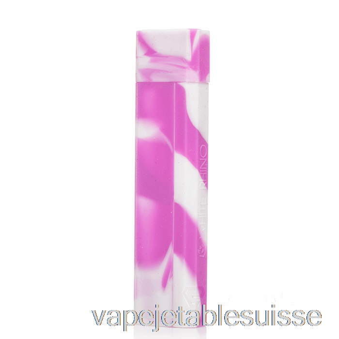Vape Suisse White Rhino Silicone Dab Out [quartz] Violet Blanc (lueur Uv)